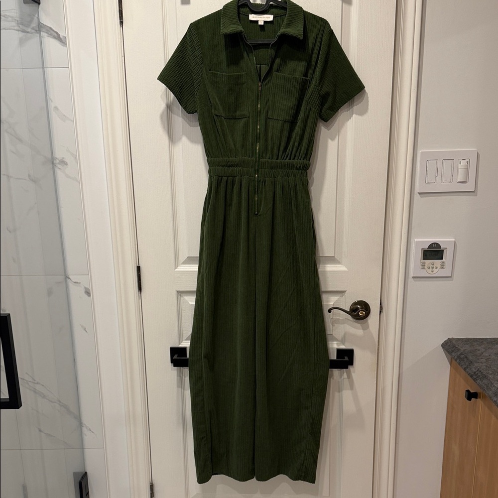 Monteau Olive Green Jumpsuit